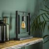 2d68-8189-431f-99f2-6799bc1a42e8.jpg D - Hoyz - Vintage Tafellamp - Draaiende lamp - Vintage Tafellamp - Metaal - Charcoal
