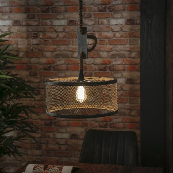 D - Hoyz - Hanglamp - Ø40 cm mesh - Verstelbaar Touw - Rond
