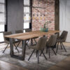 D - Hoyz - Eetkamertafel - Stam - Zwart RVS Onderstel - 240x100x77