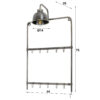2e25-9228-436e-8188-772c53d1c23d.jpg D - Hoyz - Kapstoklamp - Grijs - Wandkapstok met Lamp - 75cm Hoog