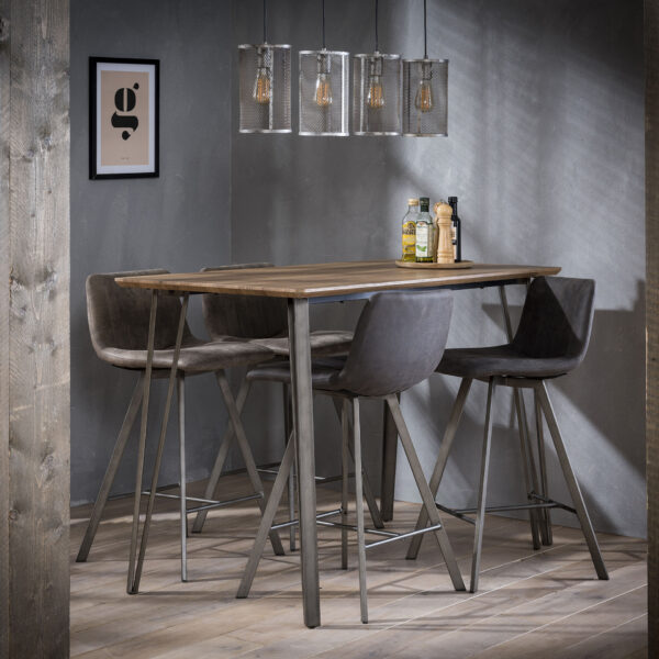 D - Bartafel 140x70 V-poot UIT ASSORTIMENT
