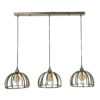 D - Hanglamp Ribben Zandgegoten - 3xØ30 - Industrieel - Grijs/Zwart