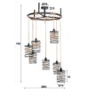 D - Hoyz - Industriele Hanglamp - 7 lampen - Ø60 - Elevate
