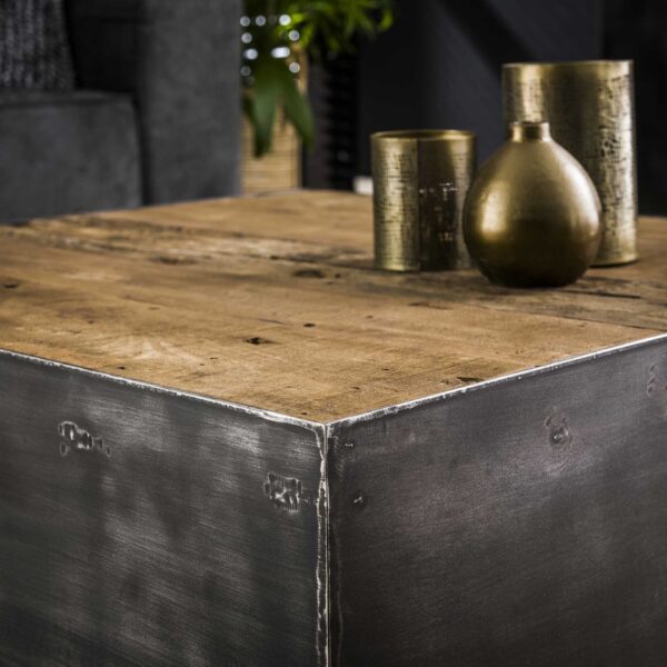 32f4-ef58-4182-8fe6-f0635dfedfdc.jpg D - Hoyz - Salontafel Raft - Hardhout en metaal - vierkant - 80x80cm
