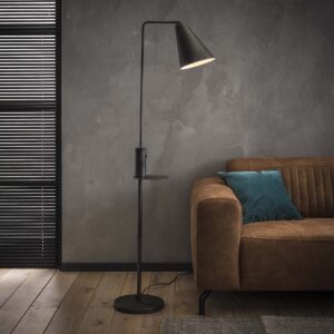 D - Industriele Vloerlamp met USB-Poort - 160 cm - Grijs/Zwart