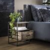 D - Hoyz - Nachtkastje Turf - 1 Lade - Hout - Bruin/Grijs