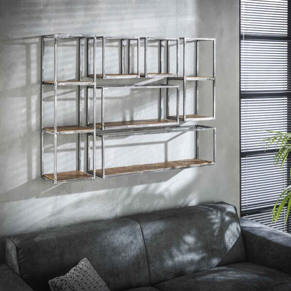 3739-2b2a-4c66-a33c-03c91c077289-1.jpg D - Hoyz - Wandschap Grained Hoog - 65 cm - Hout - Metaal - Industrieel