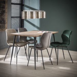 37a3-f6c7-4976-b4f1-b78b607c7a20.jpg D - Hoyz - Eettafel Rechthoekig - Bruin - Hout - Metaal - 120x90x77