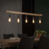 D - Hoyz - Hanglamp - 5 armatuur punten - MangoHouten Balk - 135x5 cm