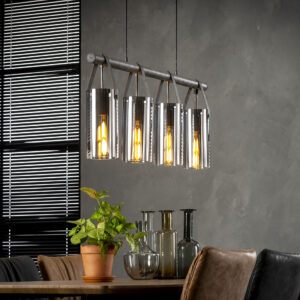 3990-5d62-4f30-859b-c29448885983.jpg D - Hoyz - Hanglamp Verchroomd Glas - Industrieel - 4xØ12 - Transparant