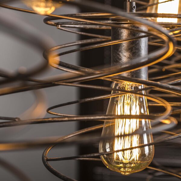 3996-3197-4181-84b0-8f8281d9707a.jpg D - Hoyz - Hanglamp - 3 Metalen Spiraalvormige Hanglampen - Diverse Hoogtes