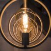D - Hoyz - Vloerlamp Industrieel - 7 Lampen - Circular - Zwart/Grijs