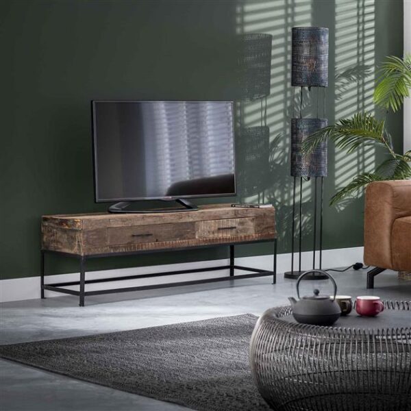 D - Hoyz - TV-meubel Lodge - 135cm - 2 Lades - Bruin - Hout