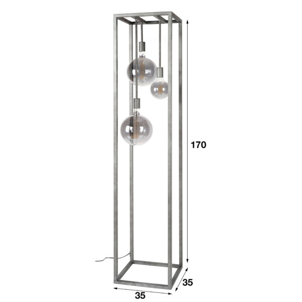 3ec2-163d-4bc6-a388-287dd83ca3bb.jpg D - Vloerlamp Pilar - XL Frame - Vierkante Buis - Zwart/Grijs