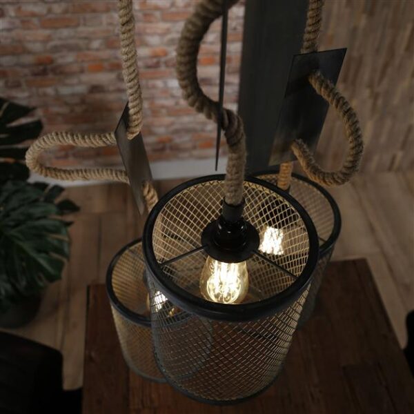 D - Hoyz - Hanglamp - 3x Ø20 cm mesh - Hanglampen - Diverse hoogtes