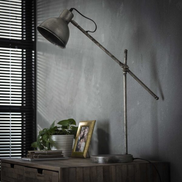 D - Hoyz - Tafellamp Loft Hinged - Industrieel - Grijs - 21x53x67