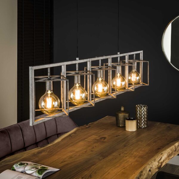 3f6a-d729-437d-9976-20d9ec5aa631.jpg D - Hoyz - Hanglamp met 5 lampen - Giant Tower - Grijs - 155CM - Verstelbaar - Industriële Hanglamp