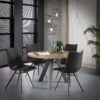 D - Hoyz - Stoel Vintage - Bruin - Kruispoot - 2 Stuks