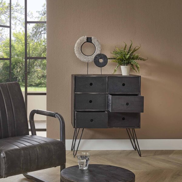 40eb-1df9-4aa5-983a-38188e2a1399.jpg D - Hoyz - Ladekast Yucon Black - 6 Laden - Zwart - 70x32x85