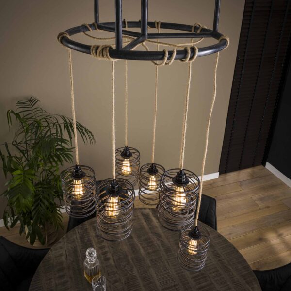 D - Hoyz - Industriele Hanglamp - 7 lampen - Ø60 - Elevate
