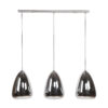 D - Hoyz - Industriele Hanglamp - 3 Lampen - Silver Pearl Glas