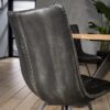 D - Hoyz - Stoel Vintage - Antraciet - Kruispoot - 2 Stuks