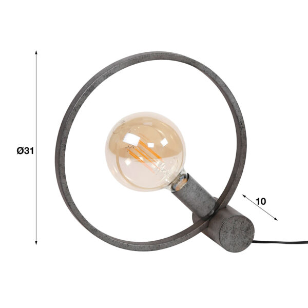 D - Hoyz - Tafellamp Circular - Ø30 Lamp - Grijs/Zwart