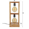 D - Hoyz - Tafellamp Industrieel - 2L Modulo Houten Frame
