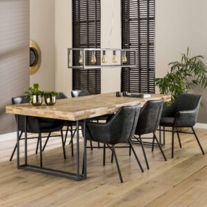D - Hoyz - Eetkamertafel Teca - Hout - Tafel - Bruin - 240x100x78