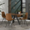 45a4-44d4-4712-b977-66c077902391.jpg D - Eetkamertafel blad rond - Eettafel Acacia hout - Stalen Driepoot - 5 Personen - Ø120
