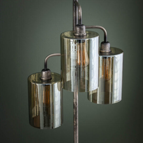 D - Hoyz - Hanglamp Kelk met 3 lampen - Amber Glas - 150cm Hoog