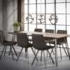 D - Hoyz - Eetkamertafel Industrieel - Bruin - Hout - Staal - 190x90x76