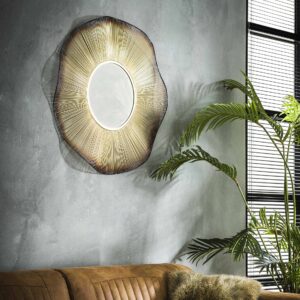 49b5-e9fb-4e97-ba34-eaa710937a78.jpg D - Hoyz - Spiegel Ø80- Wave - Wandspiegel Rond - Industriële wandspiegel - Wandspiegel Goud