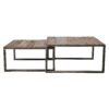 D - Hoyz - Salontafel - 80x80x40 - Bruin/Grijs - Set van 2 - Hout