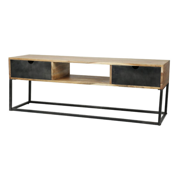 D - Hoyz - TV-meubel 140cm - Metal Catch - 2 Lades - Bruin