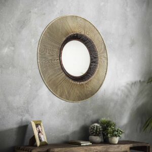 4cff-68f9-4204-98ef-a9d1f6a6668d.jpg D - Hoyz - Spiegel Ø80- Solar - Wandspiegel Rond - Industriële wandspiegel - Wandspiegel Goud