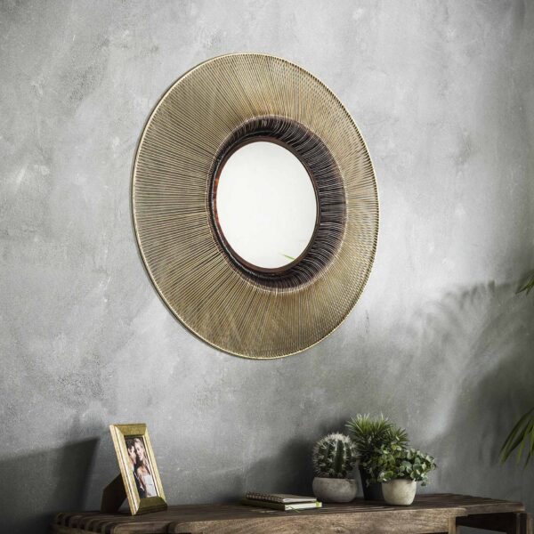4cff-68f9-4204-98ef-a9d1f6a6668d.jpg D - Hoyz - Spiegel Ø80- Solar - Wandspiegel Rond - Industriële wandspiegel - Wandspiegel Goud