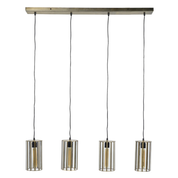 D - Hoyz - Industriele Hanglamp - 4 Lampen - Artdeco - Cylinder