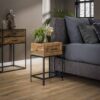 5098-8fdf-4831-b2b0-d2e2eb69f501.jpg D - Hoyz - Nachtkastje Lodge - Zwart - 1 Lade - 40x30x60