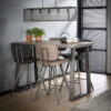 D - Hoyz - Barstoel Kruisstiksel - Bruin - Openrug - 4 Stuks