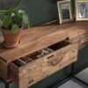 D - Hoyz - Kaptafel Mill - Bijzettafel - Hout - Bruin - 110x35x76