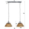 5264-3c90-40cc-8237-2e4a93914062.jpg D - Hoyz - Hanglamp - 2x Ø40 cm Mangohouten Kap - Hanglampen
