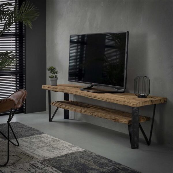 5278-3b24-4fc2-951c-c71dc180bb90.jpeg D - Hoyz - TV-meubel 160x40 - Bruin - Hardhout - Handgemaakt