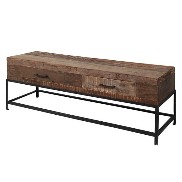 D - Hoyz - TV-meubel Lodge - 135cm - 2 Lades - Bruin - Hout