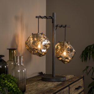 D - Hoyz - Tafellamp Rock - 2 Lampen - Industrieel - 47x22x60