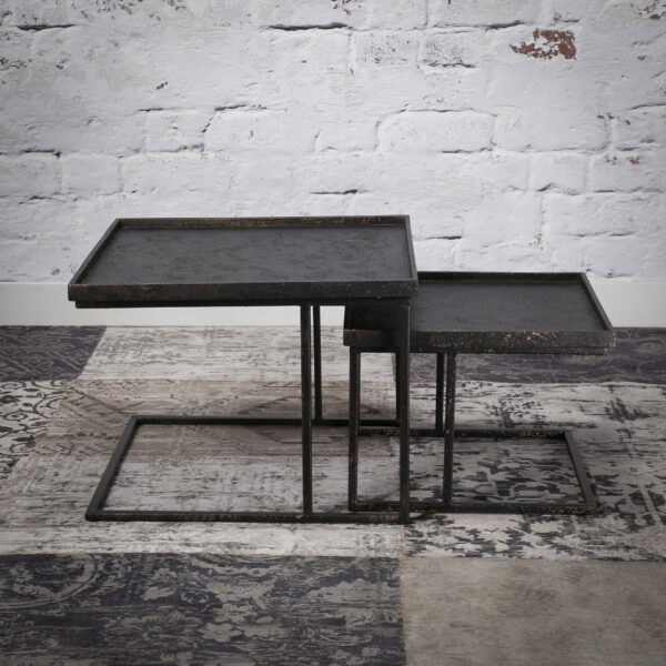 D - Hoyz - Salontafel Metallic - Vierkant - Set van 2 - 58x58x44
