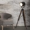 D - Vloerlamp Tripod Vintage - Hout - 67x67x135 - Driepoot-frame
