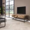 D - Hoyz - TV-meubel Lodge - 135cm - 2 Lades - Bruin - Hout