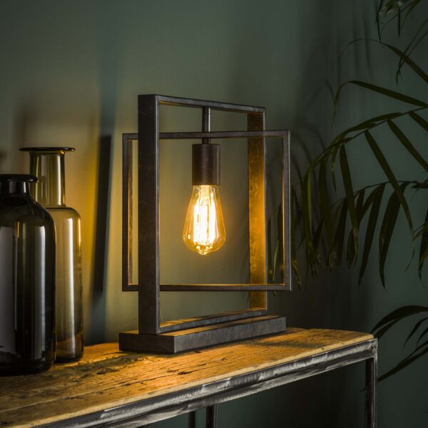 5b20-4edd-4ffe-86fc-544839cf9271.jpg D - Hoyz - Vintage Tafellamp - Draaiende lamp - Vintage Tafellamp - Metaal - Charcoal