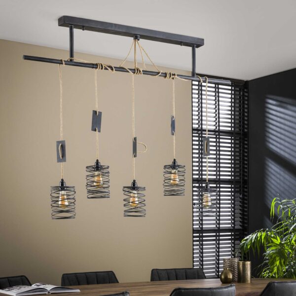 D - Hoyz - Industriele Hanglamp - 5 Lampen - Elevate